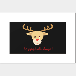 Reindeer. Happy Holidays Posters and Art